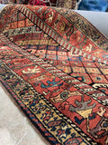 11 Foot Persian Runner / 3'7 x 10'6 Antique Persian Kurdish Runner #4377
