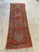 3x9 Antique Tribal Persian Runner #3160