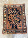 Worn Persian Scatter Rug / 3x4 Persian Afshar Rug #3168
