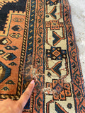 Worn Persian Scatter Rug / 3x4 Persian Afshar Rug #3168