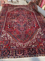 10x14 Antique Persian Heriz Rug #3268