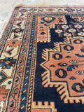 Worn Persian Scatter Rug / 3x4 Persian Afshar Rug #3168