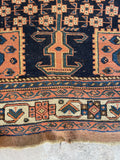 Worn Persian Scatter Rug / 3x4 Persian Afshar Rug #3168