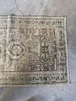 Muted Vintage Persian Tribal Scatter Rug / 2'8 x 4'2 Gharajeh Rug #3802