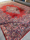 11x14 Antique Persian Sarouk Rug #4379