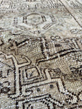 Muted Vintage Persian Tribal Scatter Rug / 2'8 x 4'2 Gharajeh Rug #3802