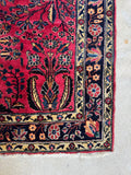 Antique Full Pile Persian Sarouk Rug / 3'6 x 5'2 Rug #4260ML