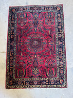 Antique Full Pile Persian Sarouk Rug / 3'6 x 5'2 Rug #4260ML