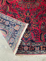 Antique Full Pile Persian Sarouk Rug / 3'6 x 5'2 Rug #4260ML