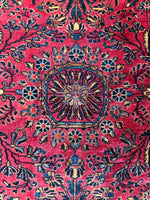 Antique Full Pile Persian Sarouk Rug / 3'6 x 5'2 Rug #4260ML