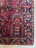 Small Antique Persian Sarouk Rug / 3'2 x 4'4 Rug #4263ML
