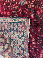 Rich Berry Persian Sarouk Rug / 3'4 x 5' Rug #4262ML