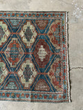Antique Teal Blue Tribal Runner / 3'6 x 8'4 Persian Rug #3271