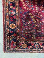 Rich Berry Persian Sarouk Rug / 3'4 x 5' Rug #4262ML