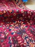 Rich Berry Persian Sarouk Rug / 3'4 x 5' Rug #4262ML