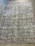 6'5 x 9'2 Muted Distressed Persian Rug #3272