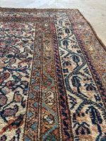 Small Antique Persian Floral Rug / 4'5 x 6'3 Rug #4266ML