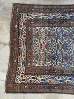 Small Antique Persian Floral Rug / 4'5 x 6'3 Rug #4266ML