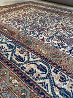 Small Antique Persian Floral Rug / 4'5 x 6'3 Rug #4266ML