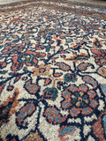Small Antique Persian Floral Rug / 4'5 x 6'3 Rug #4266ML