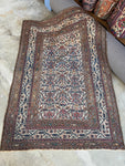 Small Antique Persian Floral Rug / 4'5 x 6'3 Rug #4266ML