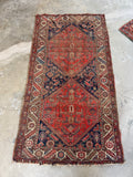 Small Worn Persian Rug / 3'6 x 6'7 Rug #4271ML