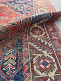 Small Worn Persian Rug / 3'6 x 6'7 Rug #4271ML