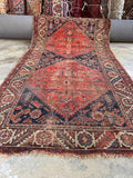 Small Worn Persian Rug / 3'6 x 6'7 Rug #4271ML