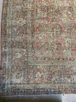 11x16 Antique Muted Floral Persian Sarouk Rug #3288