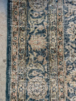 7x10 Ivory and Blue Vintage Rug #3289