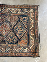 Small Persian Rug / 3'4 x 6'5 Antique Malayer Rug #3188