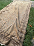 Muted Vintage Rug / Subdued Vintage Rug / 7’3 x 14’9 Antique Khotan #3613