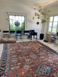 9x12 Burnt Sienna "Autumn" Persian Heriz Rug #4052