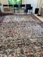 Worn Persian Rug / 10x13 Antique Persian Mahal Rug #4072