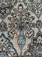 10x13 Ivory and Blue Antique Persian Rug #4284