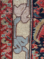 Late 19th Century Palatial Antique Persian Mahal with Navy and Teal / 8'7 x 18'3 Rug #4288