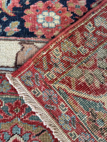 Late 19th Century Palatial Antique Persian Mahal with Navy and Teal / 8'7 x 18'3 Rug #4288