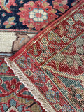 Late 19th Century Palatial Antique Persian Mahal with Navy and Teal / 8'7 x 18'3 Rug #4288