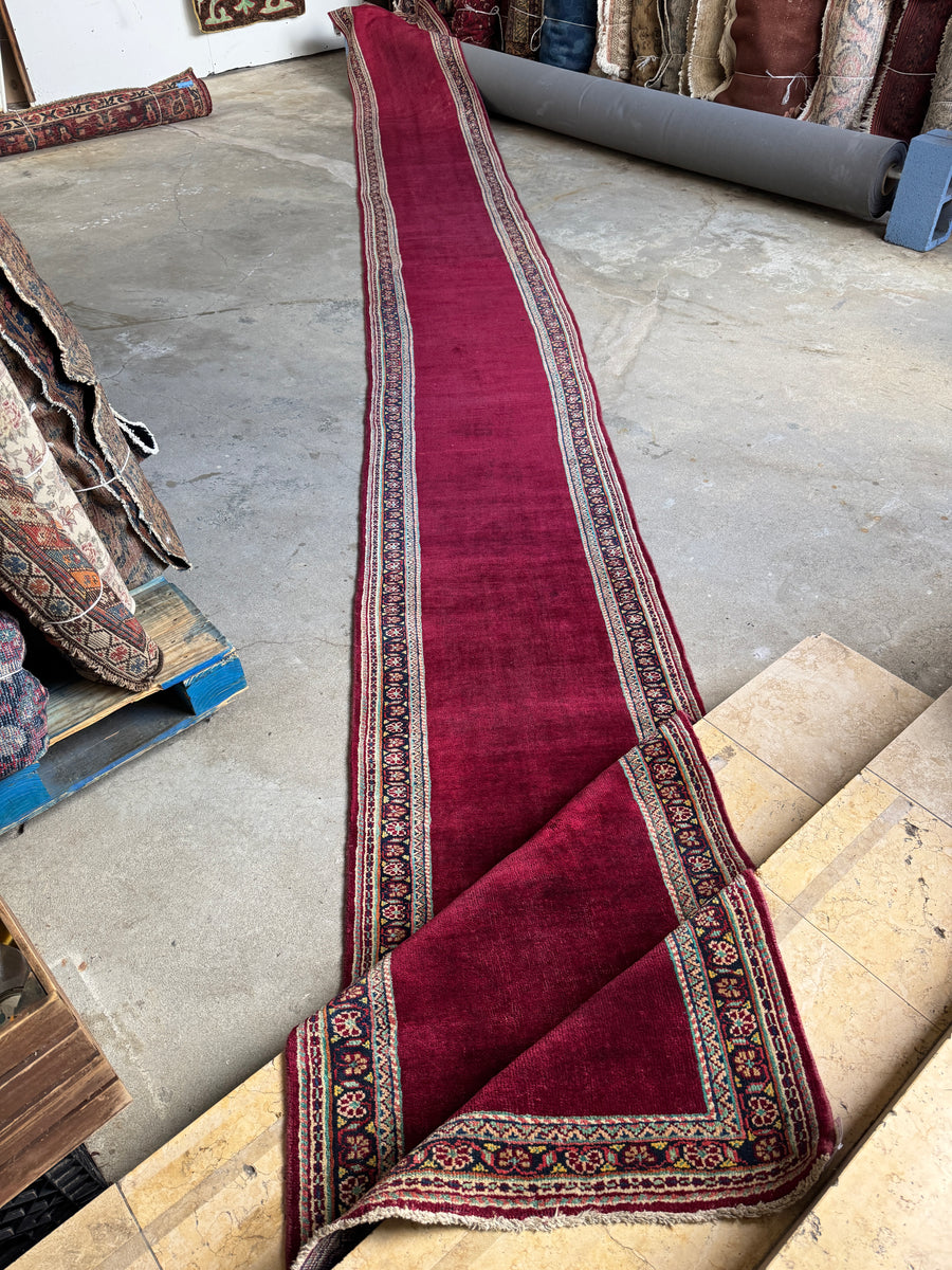 Long 24 Foot Vintage Persian Runner / 2’7 x 23'9 Narrow Vintage Runner ...