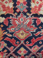 Late 19th Century Palatial Antique Persian Mahal with Navy and Teal / 8'7 x 18'3 Rug #4288