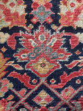 Late 19th Century Palatial Antique Persian Mahal with Navy and Teal / 8'7 x 18'3 Rug #4288
