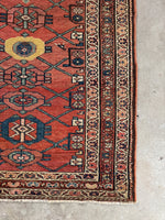 Antique Persian Tribal Runner / 3'7 x 10'8 Malayer Runner #4099
