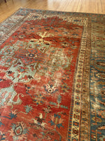 Palatial Antique Persian Serapi / 9’6 x 14’5 Serapi Rug #3844