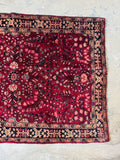 Rich Berry Persian Sarouk Rug / 3'4 x 5' Rug #4262ML