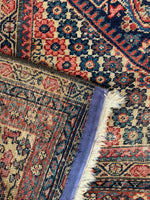 Large and Lean Antique Persian Rug / 6'7 x 13'2 Antique Persian Rug #4228ML