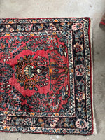 Skinny Narrow Vintage Floral Persian Runner / 2'8 x 12'4 Runner #4304-1