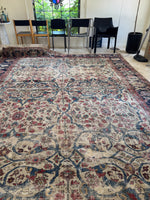 Worn Persian Rug / 10x13 Antique Persian Mahal Rug #4072