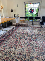Worn Persian Rug / 10x13 Antique Persian Mahal Rug #4072