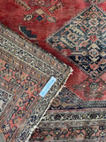 Underside view of tribal weave in Persian Afshar rug.