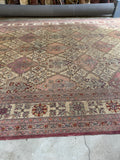 Antique Indian Agra Rug / 10x14 Rug #4577ML